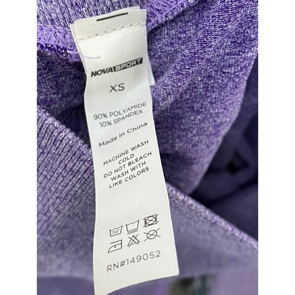 FASHION NOVA SPORT Women's Heathered Purple Scrunched High-Waist Leggings SZ XS - Picture 7 of 9